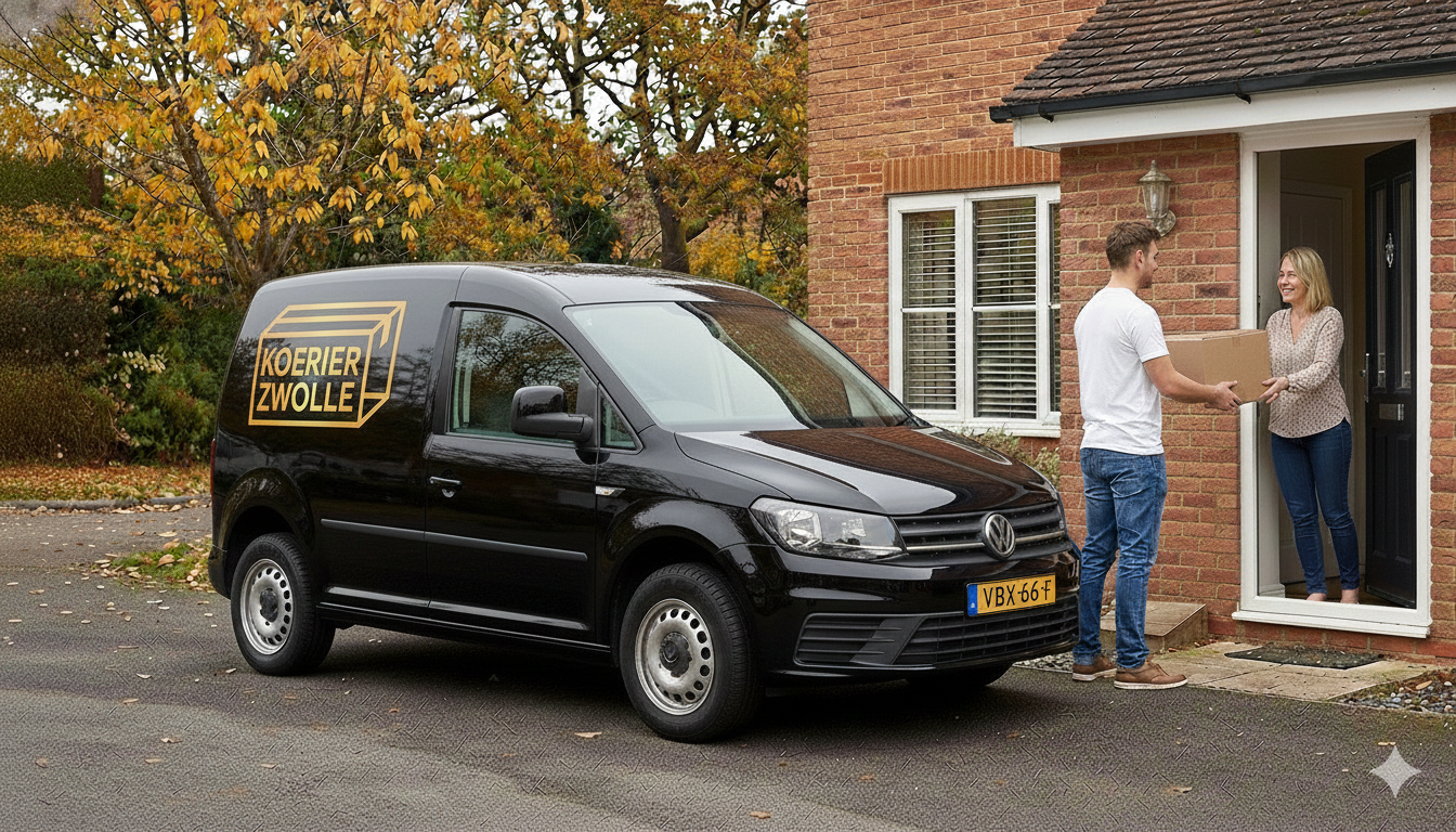 Koerier Zwolle bezorgt pakket aan tevreden klant